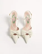Valentino Bowow Slingback Pumps In Kidskin 85Mm - Image 5